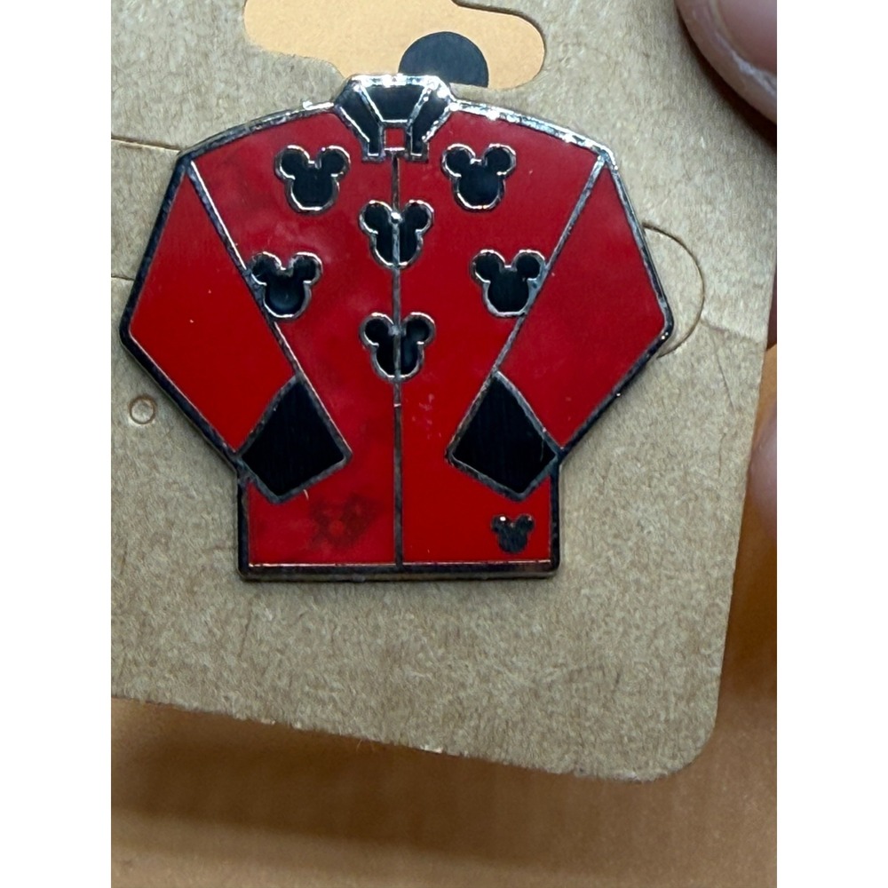 Disney Hidden Mickey Mouse Completer Pin Red Black Jockey Riding Jacket 2010